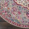 Homeroots 8 ft. Round Gray & Pink Medallion Area Rug 385525 - alternate 4